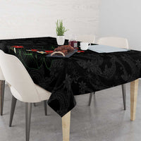 Hawaiian Taro Leaves-Hibiscus and Plumeria Tablecloth Floral Tribal Tattoo Motif LT03 - Polynesian Pride