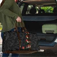 Hawaiian Taro Leaves-Hibiscus and Plumeria Travel Bag Floral Tribal Tattoo Motif LT03 - Polynesian Pride