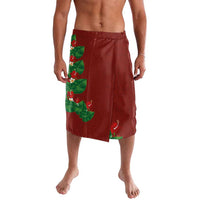 Hawaiian Taro Leaves-Hibiscus and Plumeria Lavalava Polynesian Art-Kakau Tattoo Red LT03 Red - Polynesian Pride