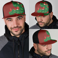 Hawaiian Taro Leaves-Hibiscus and Plumeria Mesh Trucker Cap Polynesian Art-Kakau Tattoo Red LT03 - Polynesian Pride