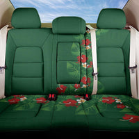 Hawaiian Taro Leaves-Hibiscus and Plumeria Back Car Seat Cover Polynesian Art-Kakau Tattoo Green LT03 One Size Green - Polynesian Pride