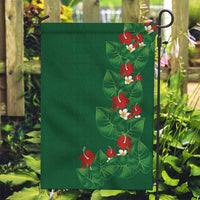 Hawaiian Taro Leaves-Hibiscus and Plumeria Garden Flag Polynesian Art-Kakau Tattoo Green LT03 Garden Flag Green - Polynesian Pride