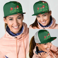 Hawaiian Taro Leaves-Hibiscus and Plumeria Mesh Trucker Cap Polynesian Art-Kakau Tattoo Green LT03 - Polynesian Pride