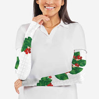 Hawaiian Taro Leaves-Hibiscus and Plumeria Arm Sleeves Polynesian Art-Kakau Tattoo White LT03 - Polynesian Pride