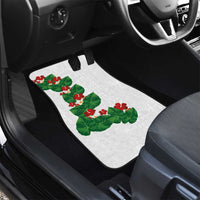 Hawaiian Taro Leaves-Hibiscus and Plumeria Car Mats Polynesian Art-Kakau Tattoo White LT03 - Polynesian Pride