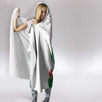 Hawaiian Taro Leaves-Hibiscus and Plumeria Hooded Blanket Polynesian Art-Kakau Tattoo White LT03 - Polynesian Pride