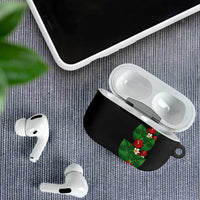 Hawaiian Taro Leaves-Hibiscus and Plumeria AirPods Case Polynesian Art-Kakau Tattoo Black LT03 - Polynesian Pride