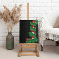 Hawaiian Taro Leaves-Hibiscus and Plumeria Canvas Wall Art Polynesian Art-Kakau Tattoo Black LT03 - Polynesian Pride