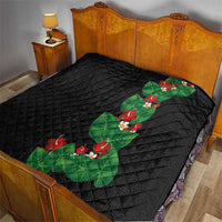 Hawaiian Taro Leaves-Hibiscus and Plumeria Quilt Polynesian Art-Kakau Tattoo Black LT03 - Polynesian Pride