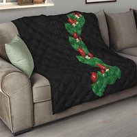 Hawaiian Taro Leaves-Hibiscus and Plumeria Quilt Polynesian Art-Kakau Tattoo Black LT03 - Polynesian Pride