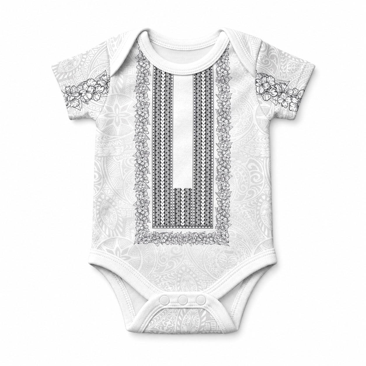 Philippines Polynesian Jasmine Pattern Baby Onesie