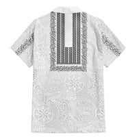 Philippines Polynesian Jasmine Pattern Family Matching Mermaid Dress and Hawaiian Shirt With Barong Tagalog White Style LT03 - Polynesian Pride
