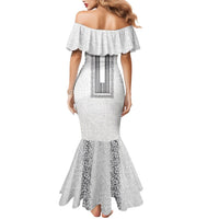 Philippines Polynesian Jasmine Pattern Family Matching Mermaid Dress and Hawaiian Shirt With Barong Tagalog White Style LT03 - Polynesian Pride