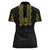 Philippines Polynesian Floral Pattern Women Polo Shirt With Barong Tagalog Black Style