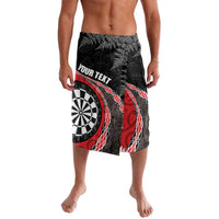 Personalised New Zealand Darts Lavalava Koru Tribal Tattoo and Silver Fern Maori Pattern Red Color LT03 Red - Polynesian Pride