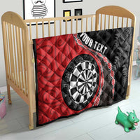 Personalised New Zealand Darts Quilt Koru Tribal Tattoo and Silver Fern Maori Pattern Red Color LT03 - Polynesian Pride