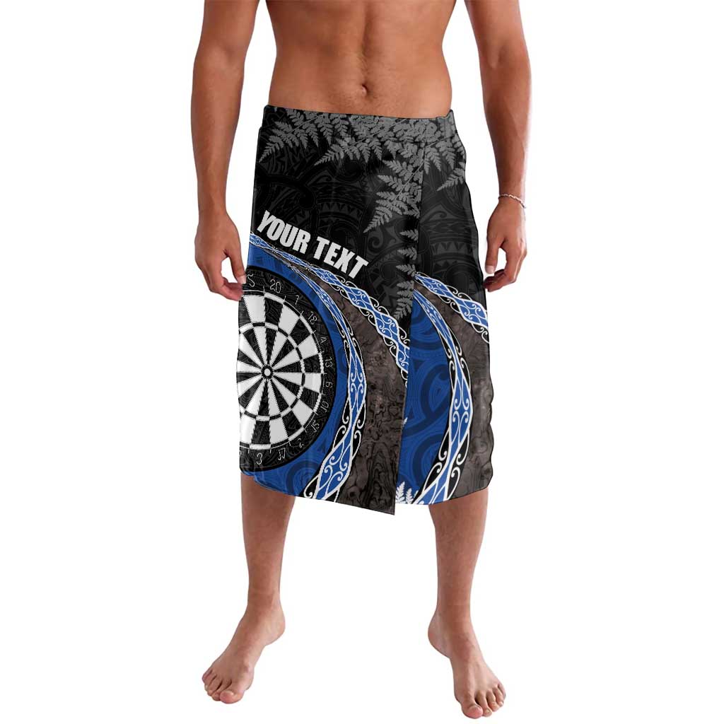 Personalised New Zealand Darts Lavalava Koru Tribal Tattoo and Silver Fern Maori Pattern Blue Color LT03 Blue - Polynesian Pride