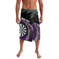 Personalised New Zealand Darts Lavalava Koru Tribal Tattoo and Silver Fern Maori Pattern Purple Color LT03 Purple - Polynesian Pride