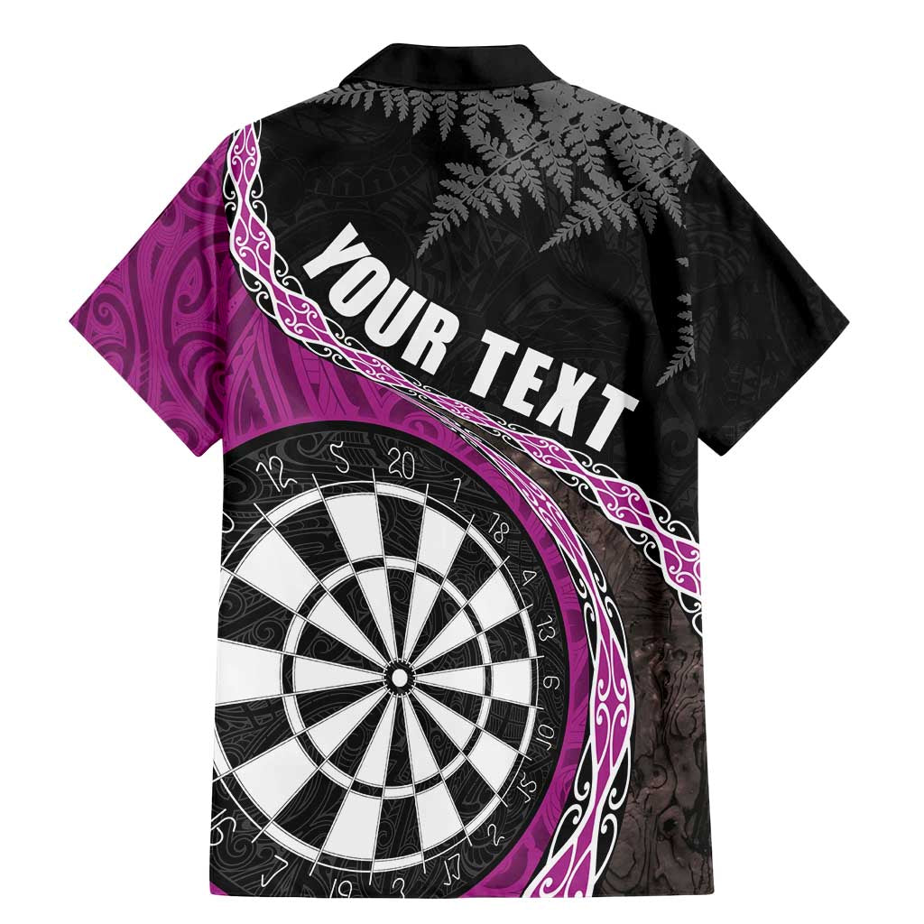 Personalised New Zealand Darts Family Matching Mermaid Dress and Hawaiian Shirt Koru Tribal Tattoo and Silver Fern Maori Pattern Pink Color LT03 - Polynesian Pride