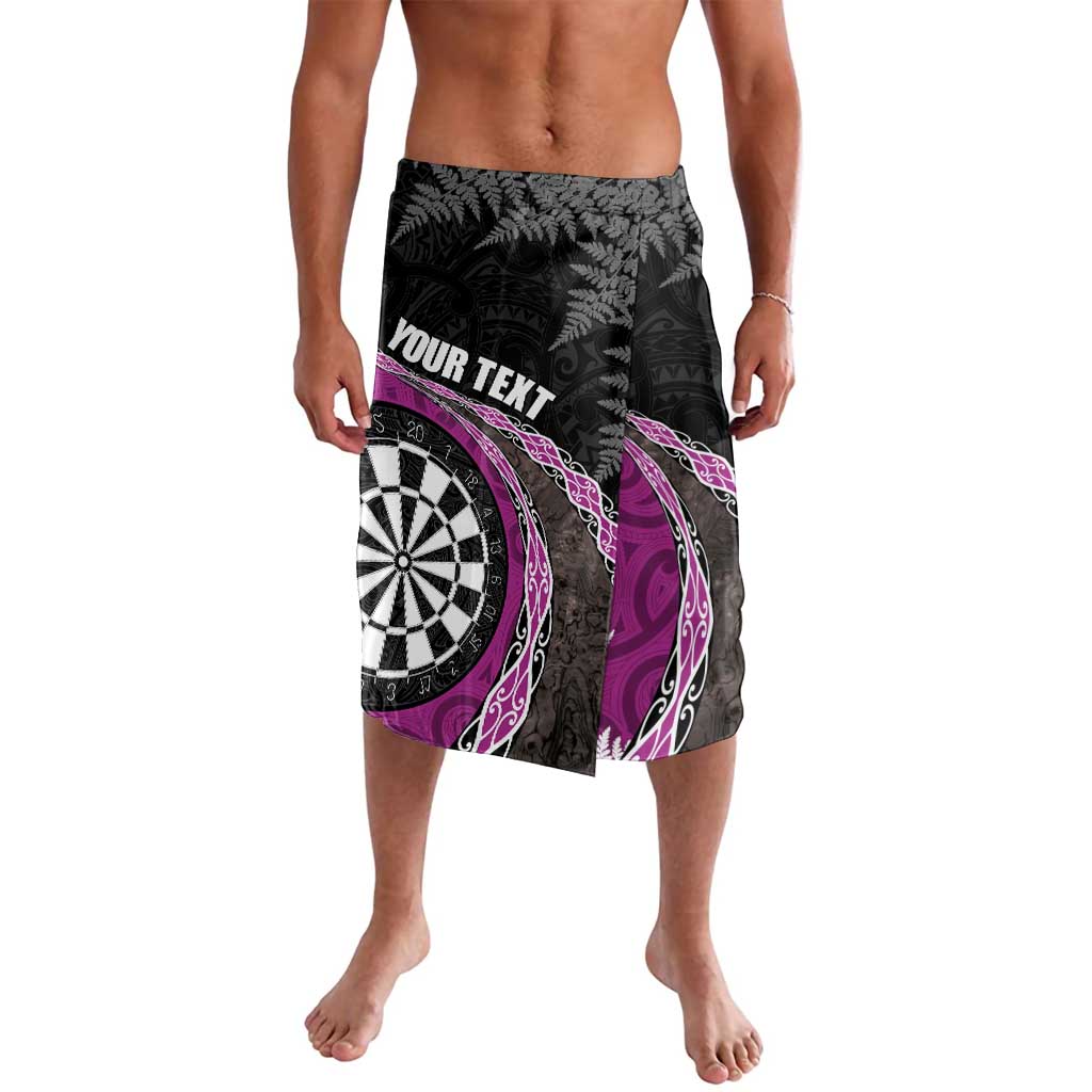 Personalised New Zealand Darts Lavalava Koru Tribal Tattoo and Silver Fern Maori Pattern Pink Color LT03 Pink - Polynesian Pride