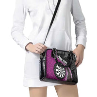 Personalised New Zealand Darts Shoulder Handbag Koru Tribal Tattoo and Silver Fern Maori Pattern Pink Color LT03 - Polynesian Pride