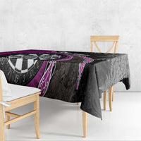Personalised New Zealand Darts Tablecloth Koru Tribal Tattoo and Silver Fern Maori Pattern Pink Color LT03 - Polynesian Pride