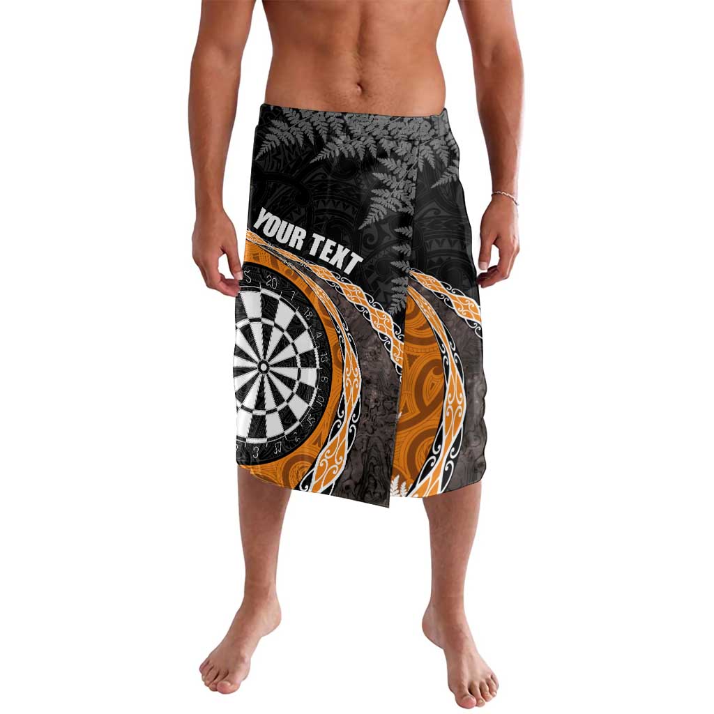 Personalised New Zealand Darts Lavalava Koru Tribal Tattoo and Silver Fern Maori Pattern Orange Color LT03 Orange - Polynesian Pride