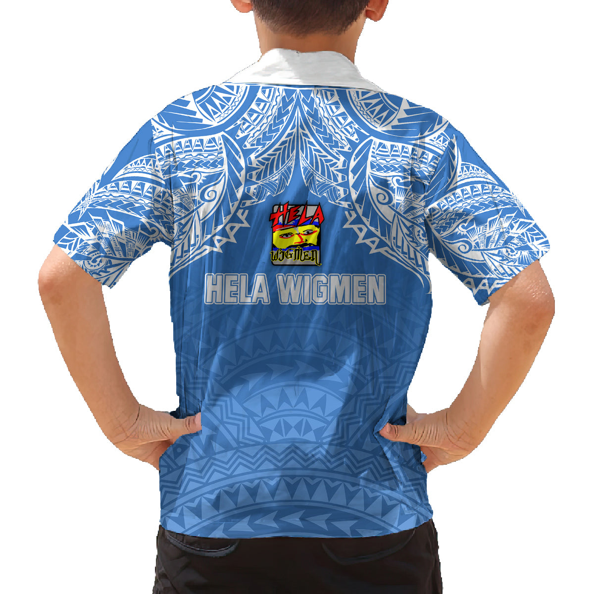 Hela Wigmen Rugby Family Matching Off Shoulder Maxi Dress and Hawaiian Shirt Papua New Guinea Polynesian Tattoo LT03 - Polynesian Pride