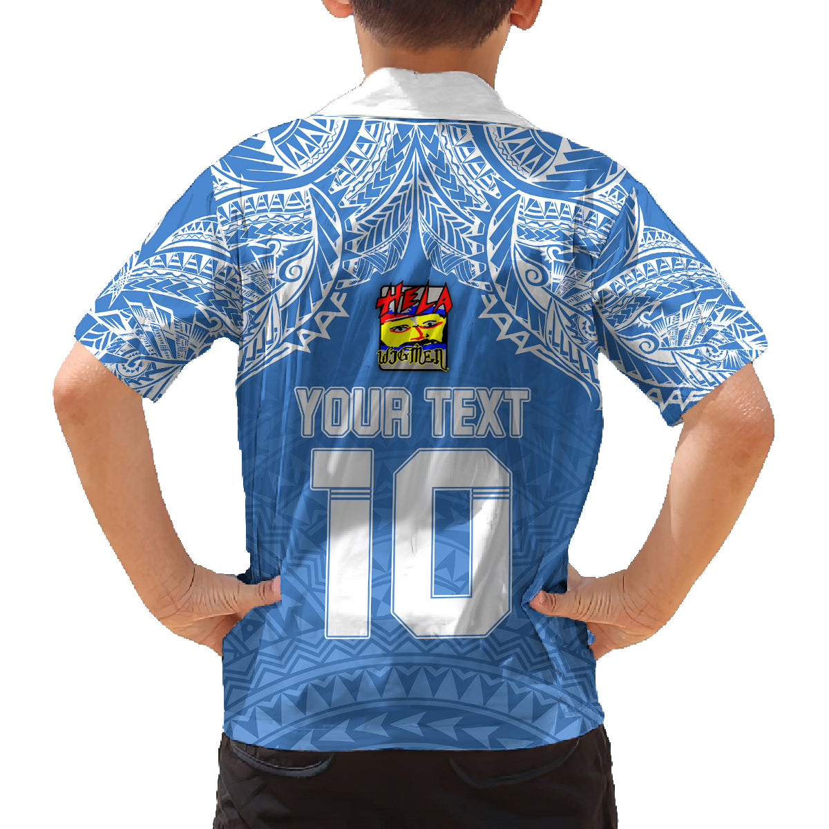 Custom Hela Wigmen Rugby Family Matching Off Shoulder Maxi Dress and Hawaiian Shirt Papua New Guinea Polynesian Tattoo LT03 - Polynesian Pride