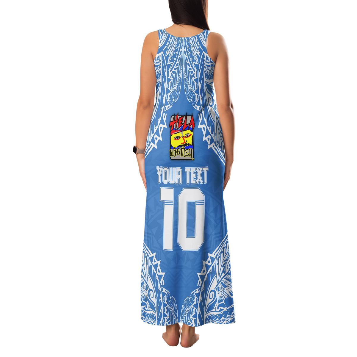 Custom Hela Wigmen Rugby Family Matching Tank Maxi Dress and Hawaiian Shirt Papua New Guinea Polynesian Tattoo LT03 - Polynesian Pride