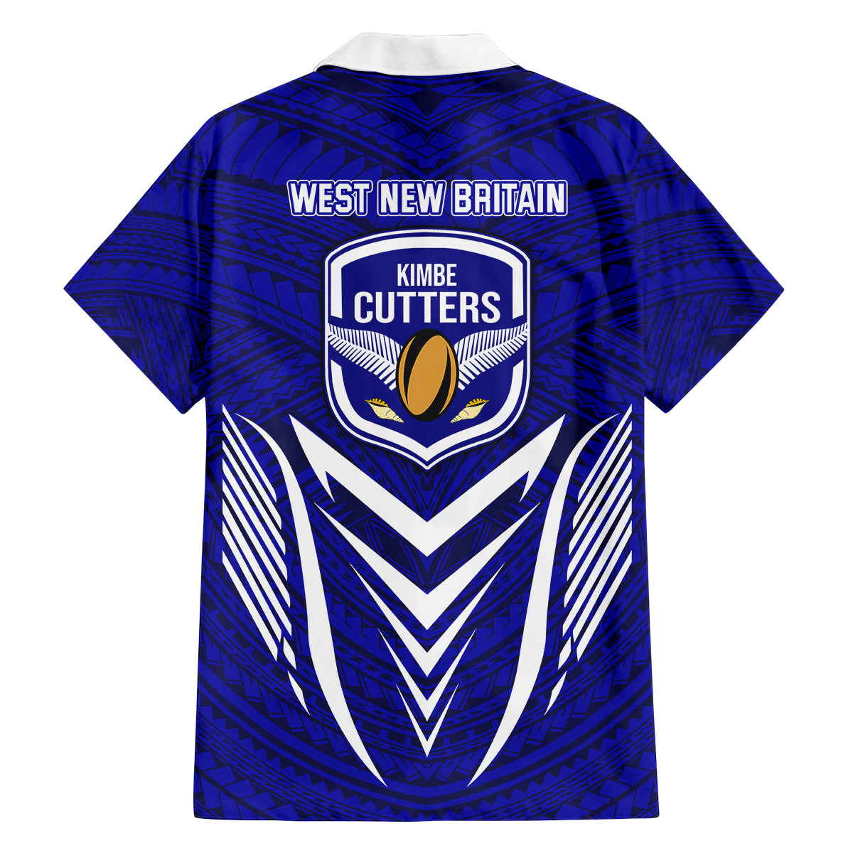 Kimbe Cutters Rugby Kid Hawaiian Shirt Papua New Guinea Polynesian Tattoo Blue Version LT03 - Polynesian Pride