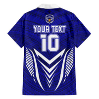 Custom Kimbe Cutters Rugby Family Matching Tank Maxi Dress and Hawaiian Shirt Papua New Guinea Polynesian Tattoo Blue Version LT03 - Polynesian Pride