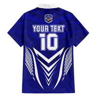 Custom Kimbe Cutters Rugby Kid Hawaiian Shirt Papua New Guinea Polynesian Tattoo Blue Version LT03 - Polynesian Pride