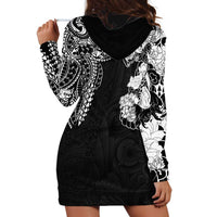Japanese Irezumi and Hawaiian Polynesian Art Tattoo Hoodie Dress Black Color LT03 - Polynesian Pride