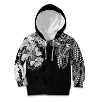 Japanese Irezumi and Hawaiian Polynesian Art Tattoo Kid Hoodie Black Color LT03 Hoodie Black - Polynesian Pride