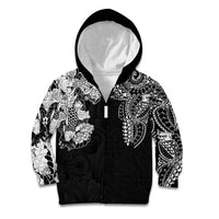 Japanese Irezumi and Hawaiian Polynesian Art Tattoo Kid Hoodie Black Color LT03 Zip Hoodie Black - Polynesian Pride
