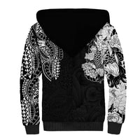 Japanese Irezumi and Hawaiian Polynesian Art Tattoo Sherpa Hoodie Black Color LT03 - Polynesian Pride