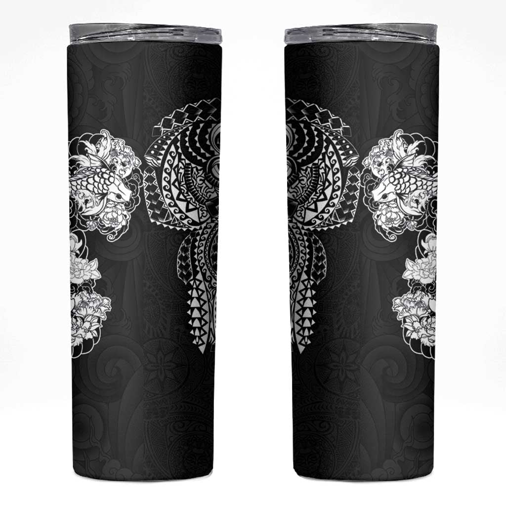 Japanese Irezumi and Hawaiian Polynesian Art Tattoo Skinny Tumbler Black Color LT03 Black - Polynesian Pride
