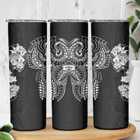 Japanese Irezumi and Hawaiian Polynesian Art Tattoo Skinny Tumbler Black Color LT03 - Polynesian Pride