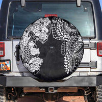 Japanese Irezumi and Hawaiian Polynesian Art Tattoo Spare Tire Cover Black Color LT03 Black - Polynesian Pride