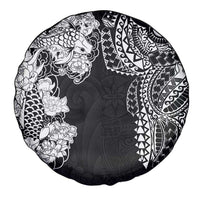 Japanese Irezumi and Hawaiian Polynesian Art Tattoo Spare Tire Cover Black Color LT03 - Polynesian Pride