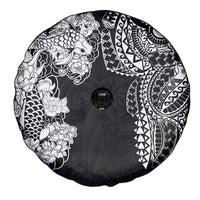 Japanese Irezumi and Hawaiian Polynesian Art Tattoo Spare Tire Cover Black Color LT03 - Polynesian Pride