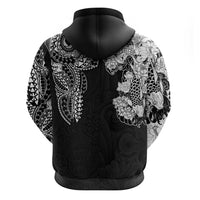 Japanese Irezumi and Hawaiian Polynesian Art Tattoo Zip Hoodie Black Color LT03 - Polynesian Pride
