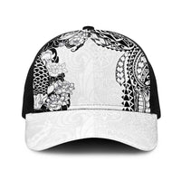 Japanese Irezumi and Hawaiian Polynesian Art Tattoo Baseball Net Cap White Color - Polynesian Pride