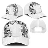 Japanese Irezumi and Hawaiian Polynesian Art Tattoo Baseball Net Cap White Color - Polynesian Pride