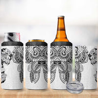 Japanese Irezumi and Hawaiian Polynesian Art Tattoo 4 in 1 Can Cooler Tumbler White Color LT03 - Polynesian Pride