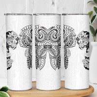Japanese Irezumi and Hawaiian Polynesian Art Tattoo Skinny Tumbler White Color LT03 - Polynesian Pride