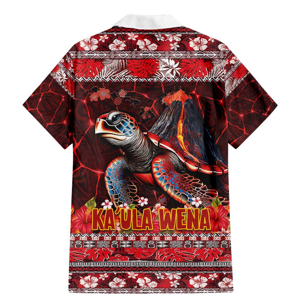 Hawaii KaUla Wena Volcano Turtle Family Matching Mermaid Dress and Hawaiian Shirt Lava and Tropical Plants Tribal Pattern LT03 - Polynesian Pride