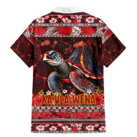 Hawaii KaUla Wena Volcano Turtle Family Matching Mermaid Dress and Hawaiian Shirt Lava and Tropical Plants Tribal Pattern LT03 - Polynesian Pride