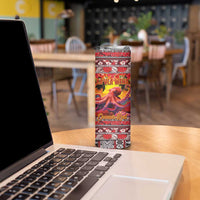 Hawaii KaUla Wena Octopus Skinny Tumbler Oceanic Red with Corals and Tropical On Sunset Landscape LT03 - Polynesian Pride